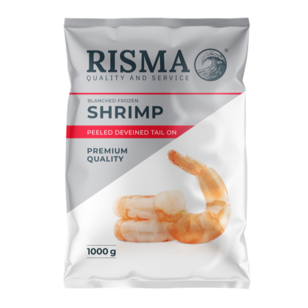 Креветка ваннамей бланшированная, очищенная, 26/30 , 1000 г