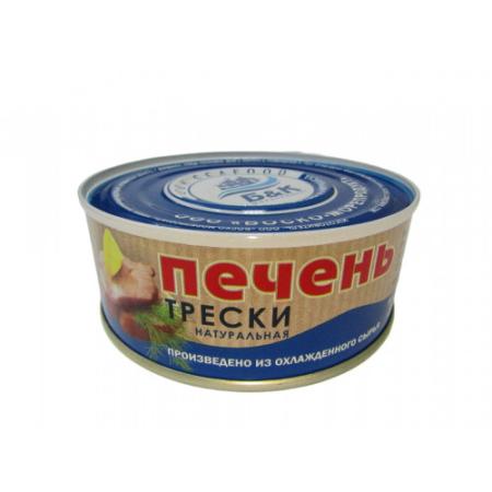 Печень трески натуральная ж/б, 230 г