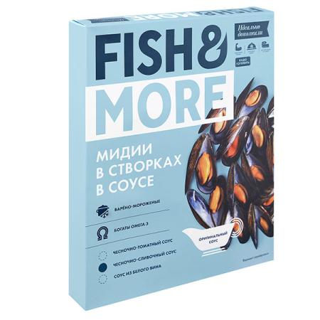 Мидии в соусе из белого вина , 500 г