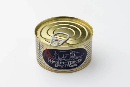 Печень трески натуральная ж/б, 120 г