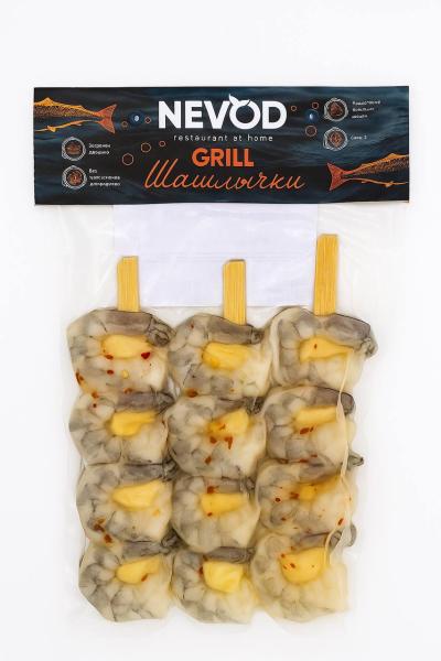 Шашлычки из креветок с ананасами, 1000 г